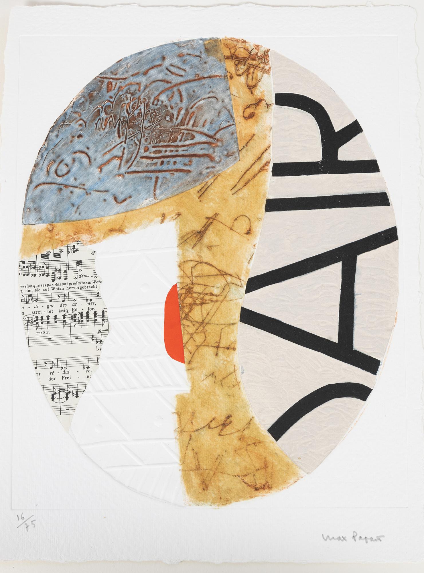 Max Papart, portfolio with 3 etchings in colour, 1977, signed 16/75.