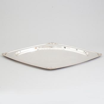 A sterling silver tray from Konstfack, Stockholm, 1987.