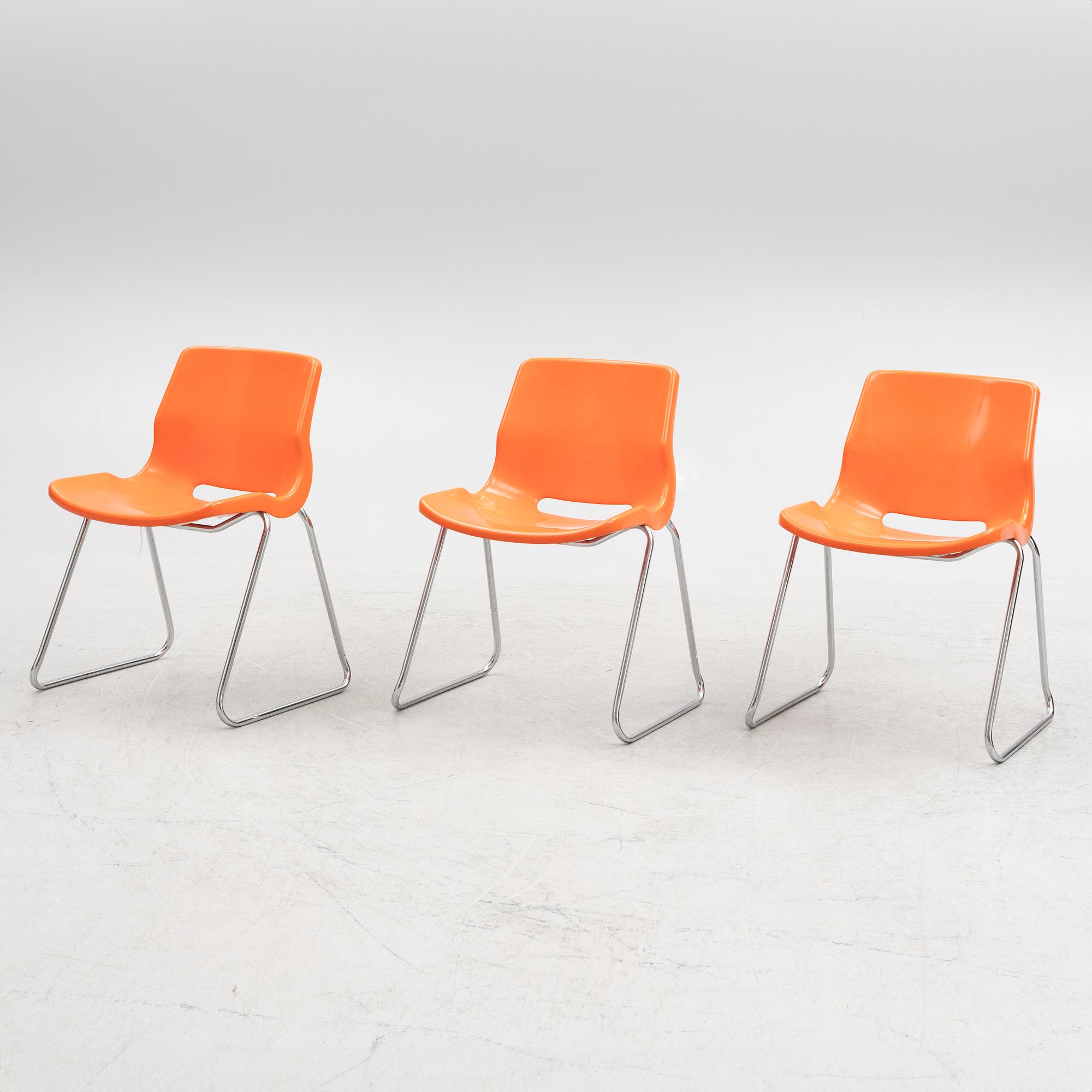 Svante Schöblom, three 'Snille' chairs, from Ikea/Overman, 1970s.