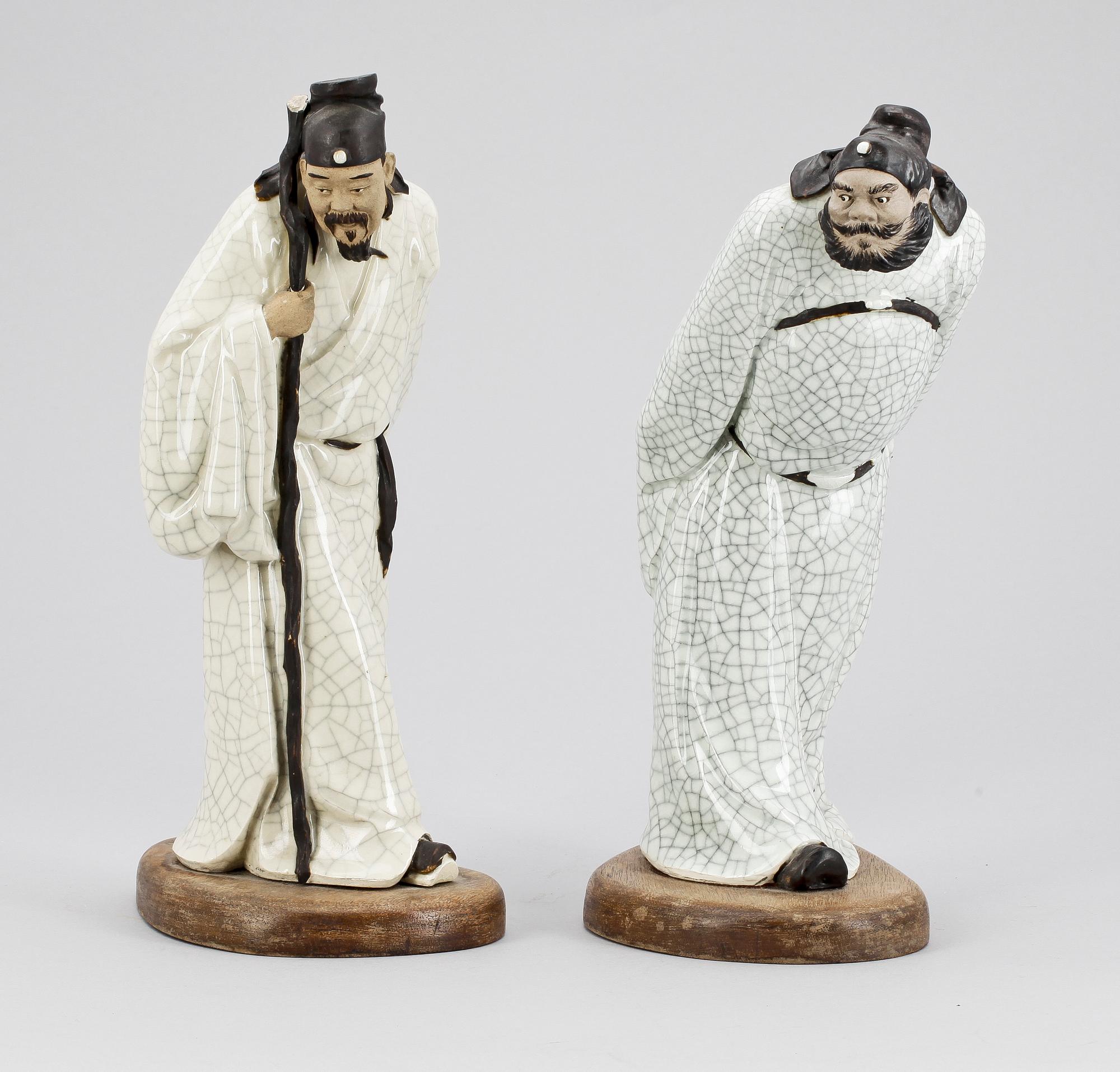 FIGURINER, ett par, porslin, Kina, 1900-tal.