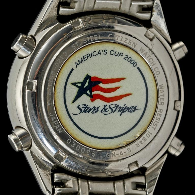 HERRARMBANDSUR, Stars & Stripes, Americas Cup 2000, Citizen. Vikt 129 g.