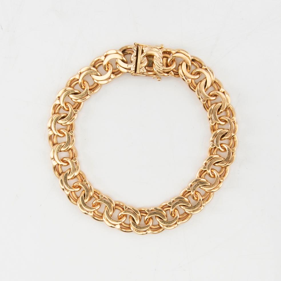Armband Bismarck-länk 18K guld.
