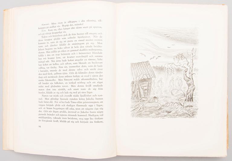 Four books of which two with Loja och Eliel Saarinen's Ex-Libris by Erik O.W. Ehrström, two given as gifts to Saarinen.