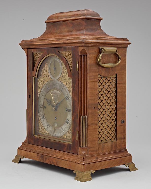 A George III 18th century eight-bells striking bracket clock by Eardley Norton numbered 1084.