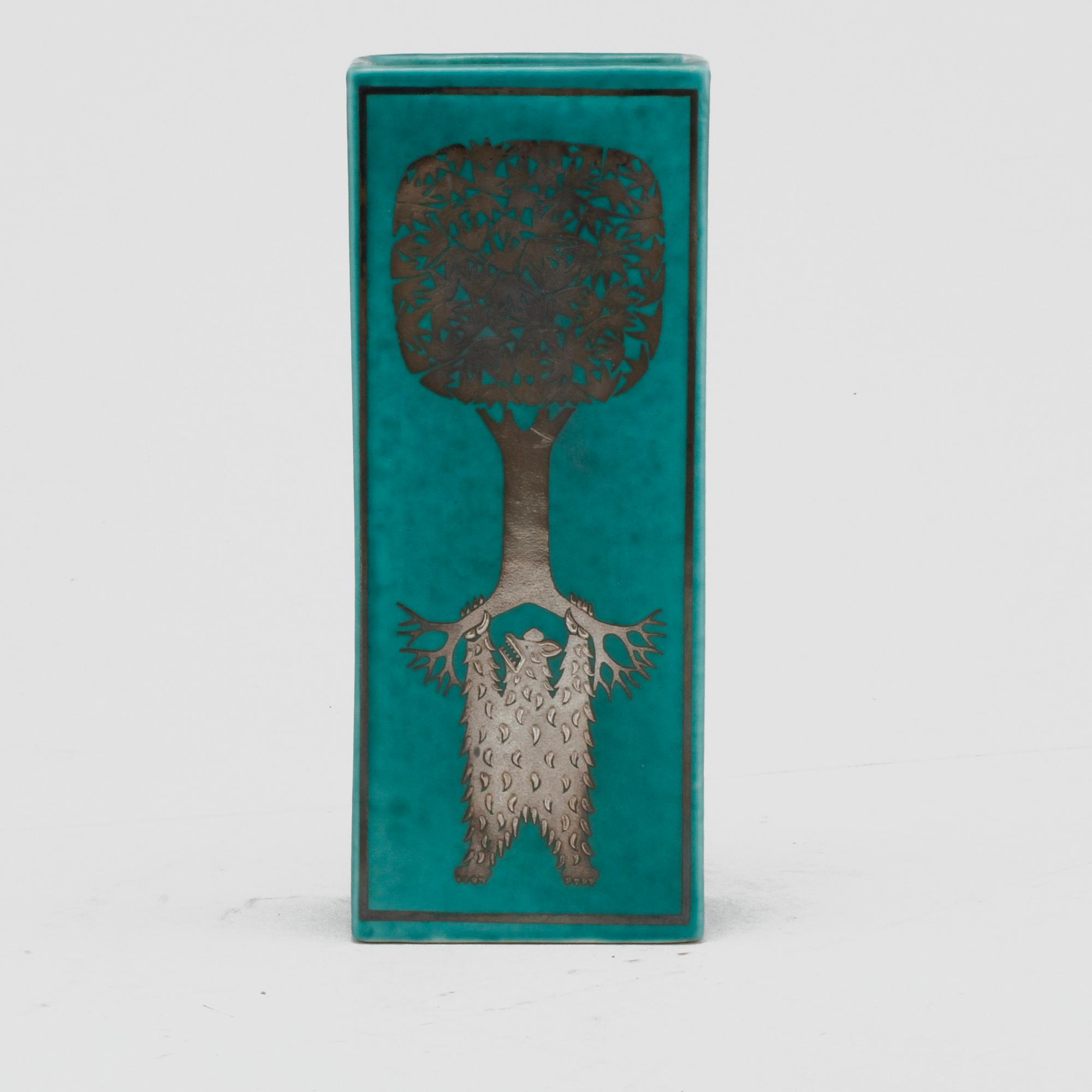 VAS, stengods, "Argenta", Wilhelm Kåge, Gustavsberg, 1900-tal.