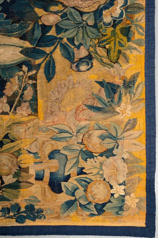 A tapestry, "Feuilles de choux", tapestry weave, third quarter 16th century, Flanders, probably Audenarde.