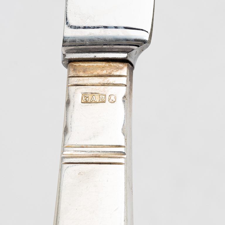 Jacob Ängman, Silver cutlery parts, "Rosenholm", GAB, including Stockholm 1967 (31 pieces).