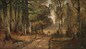 855. Carl Skånberg, A walk in the forest.