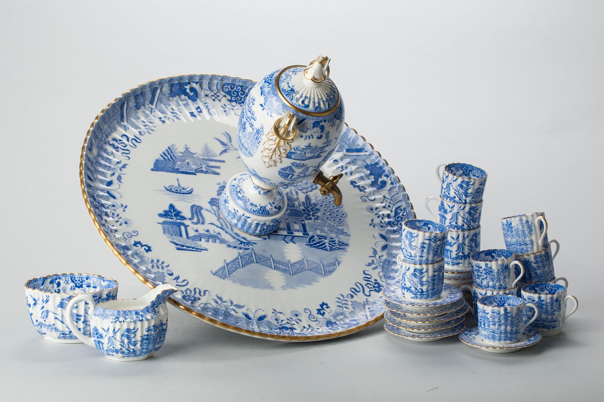 TESERVIS, 15 delar, Spode, Copelands, England.