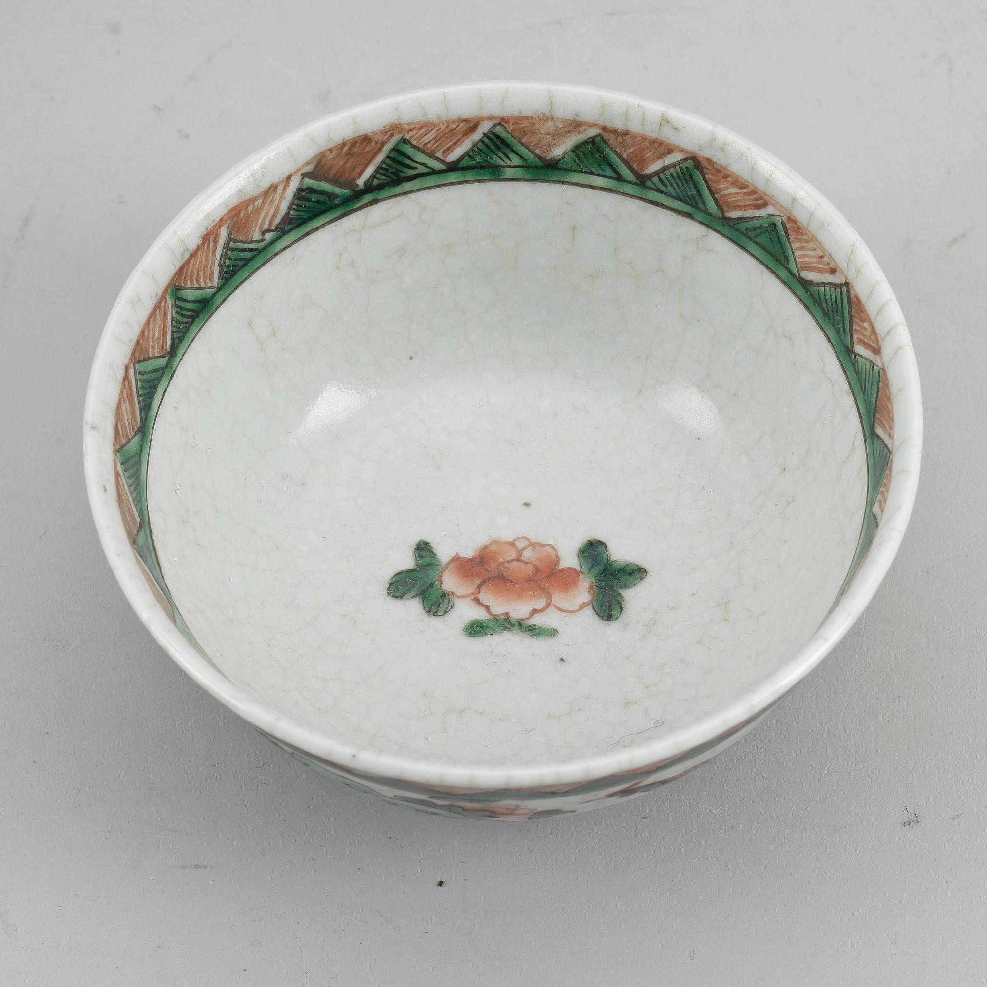 SKÅLAR, 5 st, porslin, Kina, troligen 1900-talets första hälft.