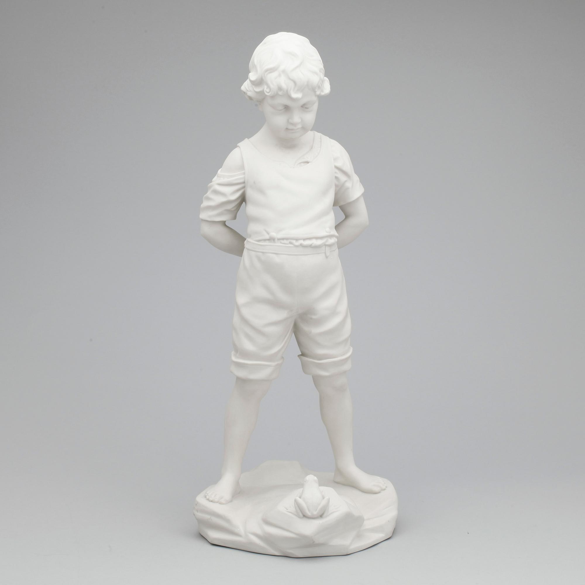 SKULPTUR, parian, efter Per Hasselberg, Gustavsberg, 1906.