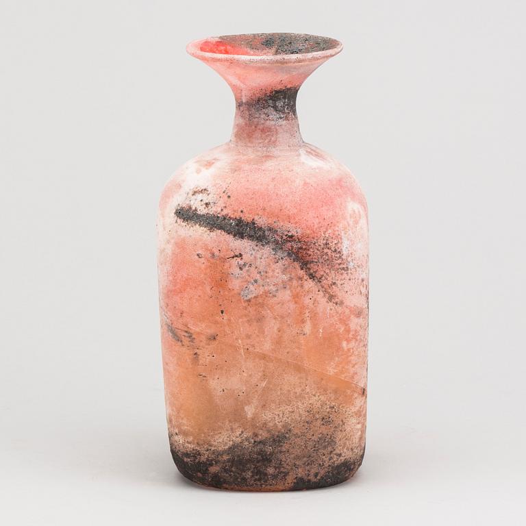 A MURANO GLASS LAMP BASE.