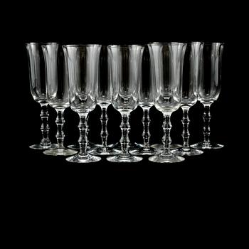 CHAMPAGNESTRUTAR, 12 st, "Salut", Simon Gate, Orrefors,  1900-tal.