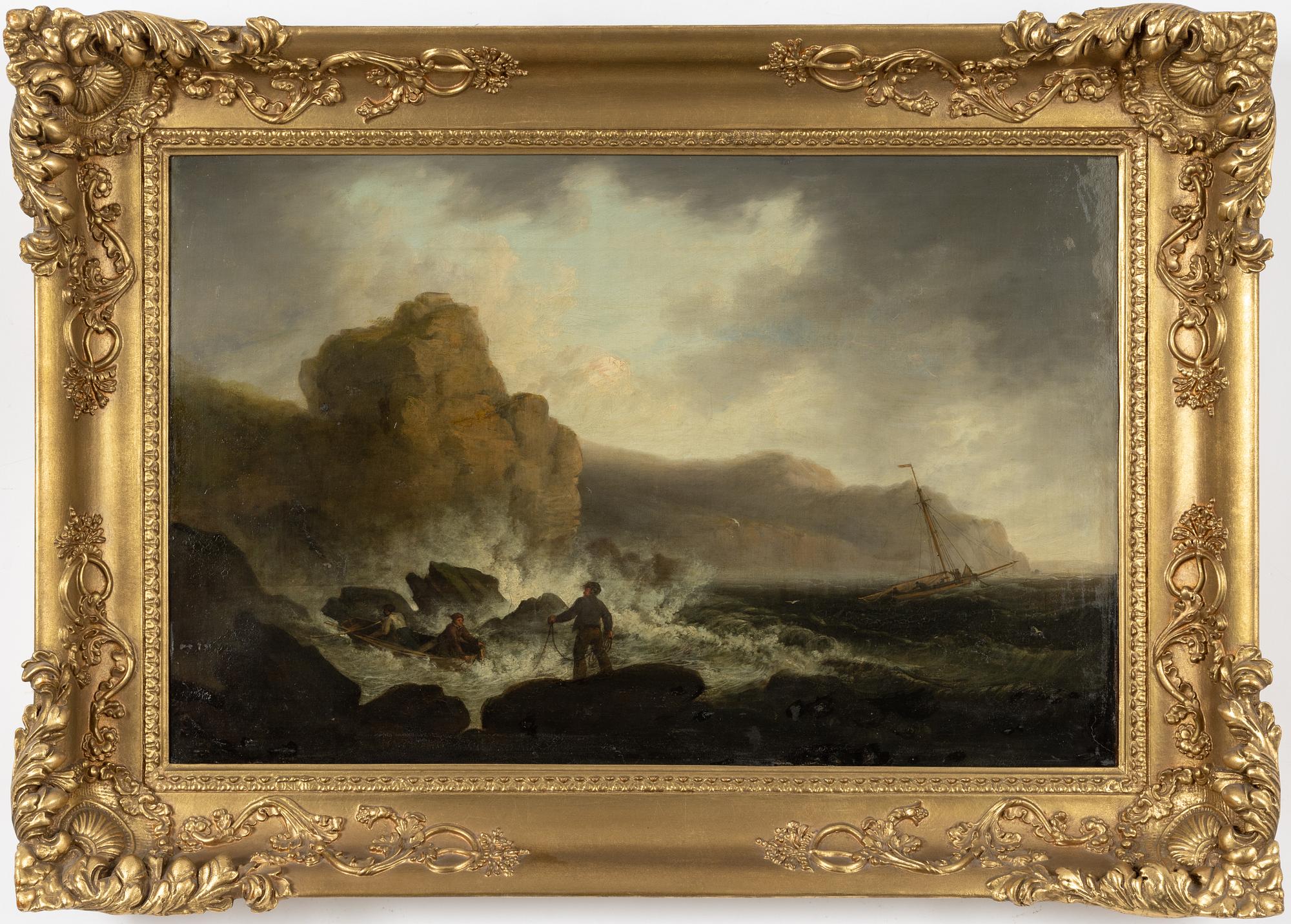 Unknown artist, Stormy sea.