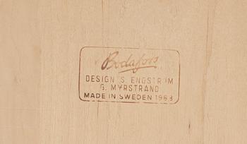 NATTDUKSBORD, ett par, Design S Engström & G. Myrstrand, Bodafors, dat 1968.