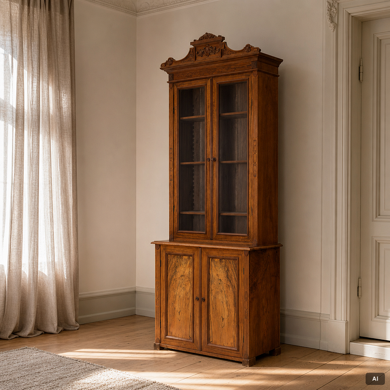 A Neo-Renaissance bookcase, circa 1900.