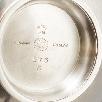 6 silver bowls by Harald Nielsen, Georg Jensen, Copenhagen, after 1945. Model no  575B. Weight ca 519 grams.