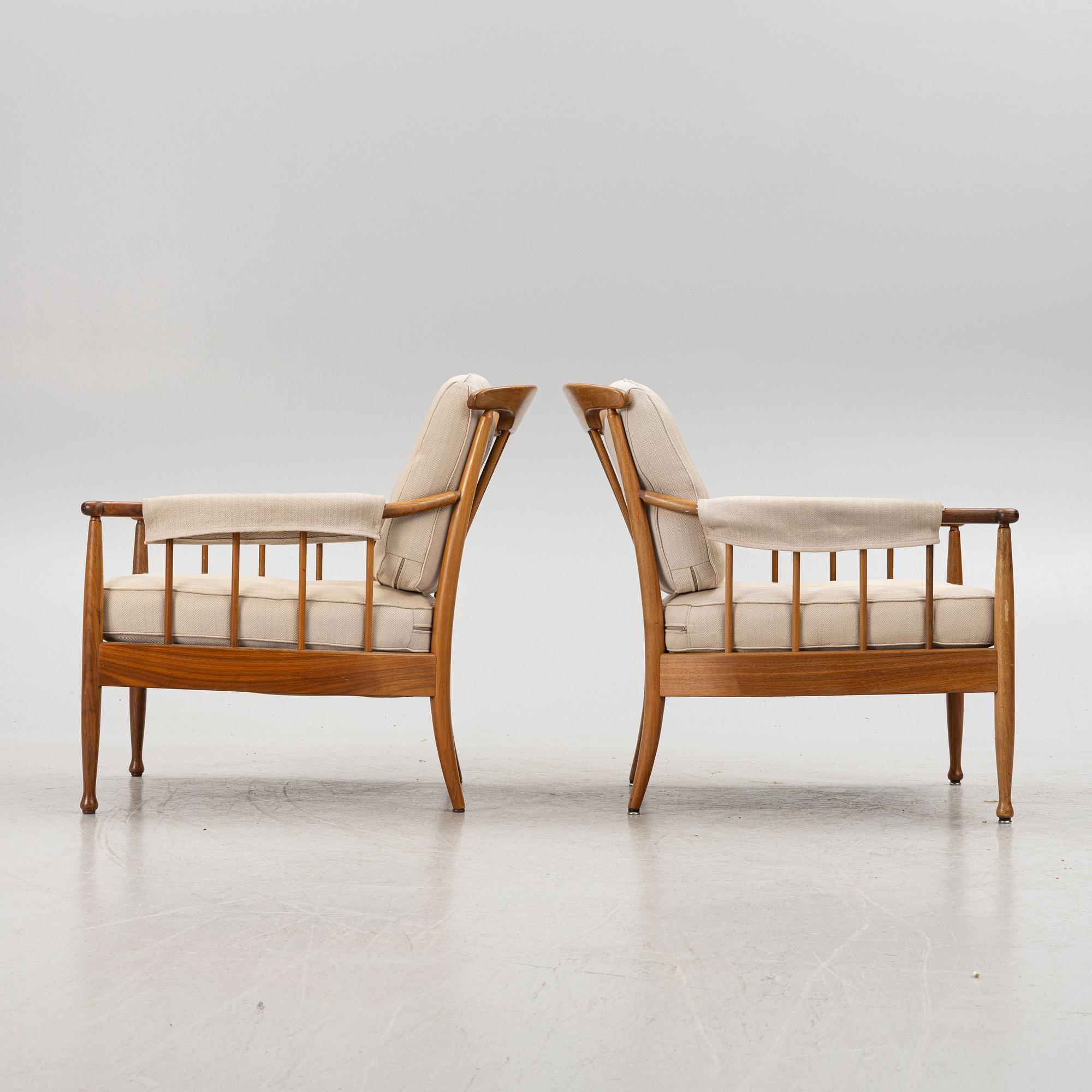 Kerstin Hörlin-Holmquist, armchairs, a pair, "Skrindan", OPE Möbel, second half of the 20th century.