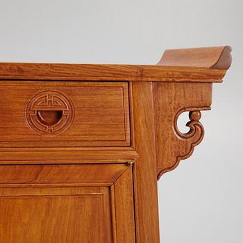 A Chinese hardwood cabinet, second half of the 20th century.