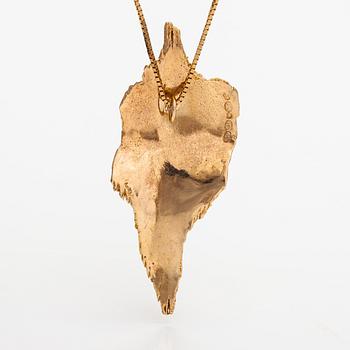 Helky Juvonen, A 14K gold necklace. Westerback, Helsinki 1971.