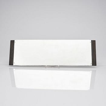 Wiwen Nilsson, a sterling silver and ebony tray, Lund, Sweden 1947.