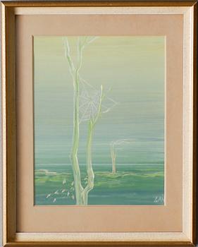 GÖSTA ADRIAN-NILSSON (GAN), gouache, monogramsignerad.