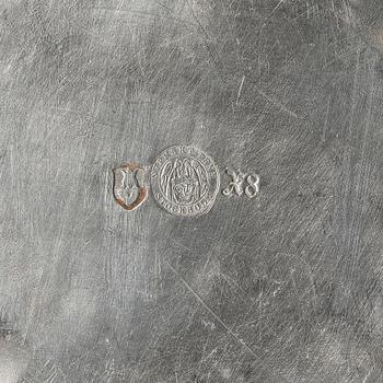 Estrid Ericson, a pewter dish model "A 28", Svenskt Tenn, Stockholm, 1948.
