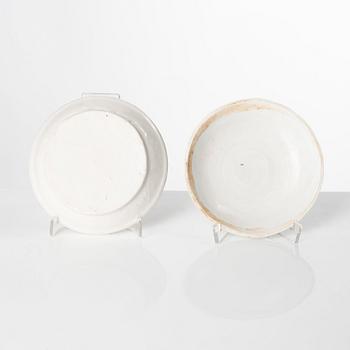 Two qingbai boxes with covers, Song dynasty (960-1279).