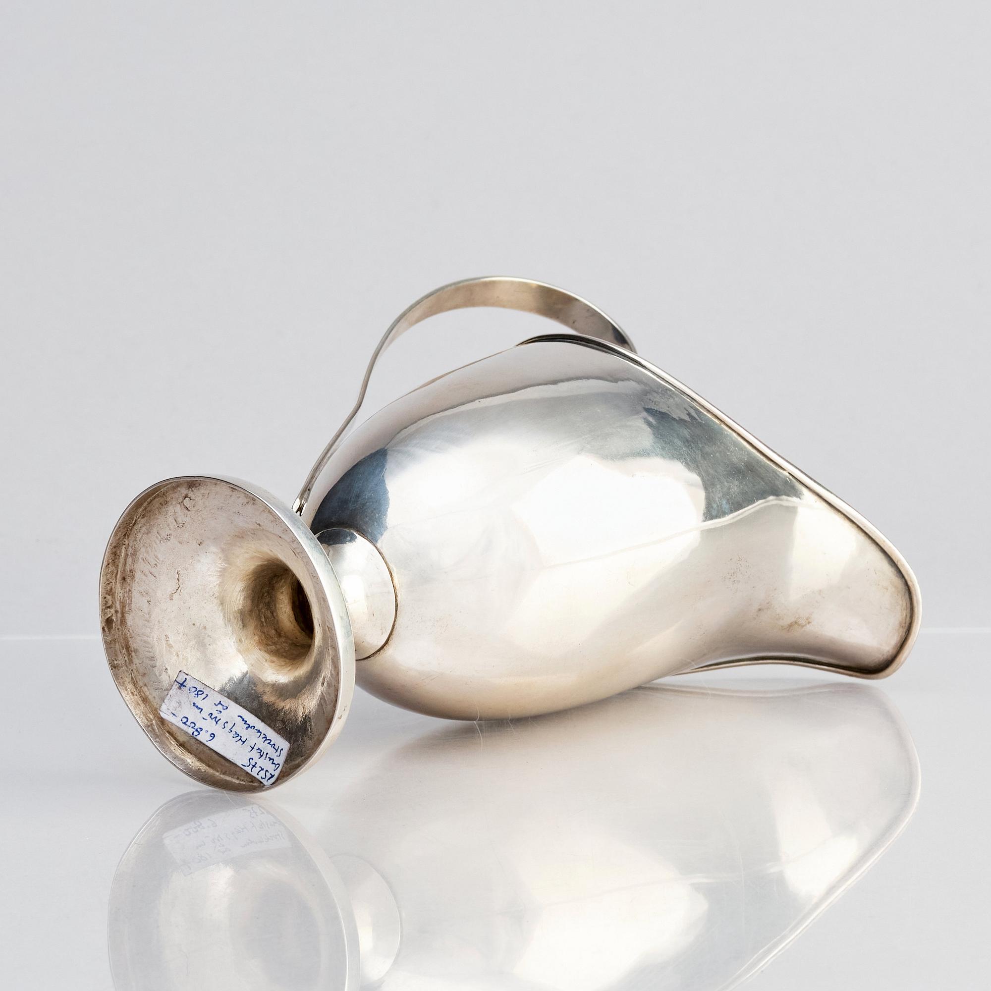 A Swedish parcel-gilt silver cream-jug, mark of Gustaf Hagström, Stockholm 1807.