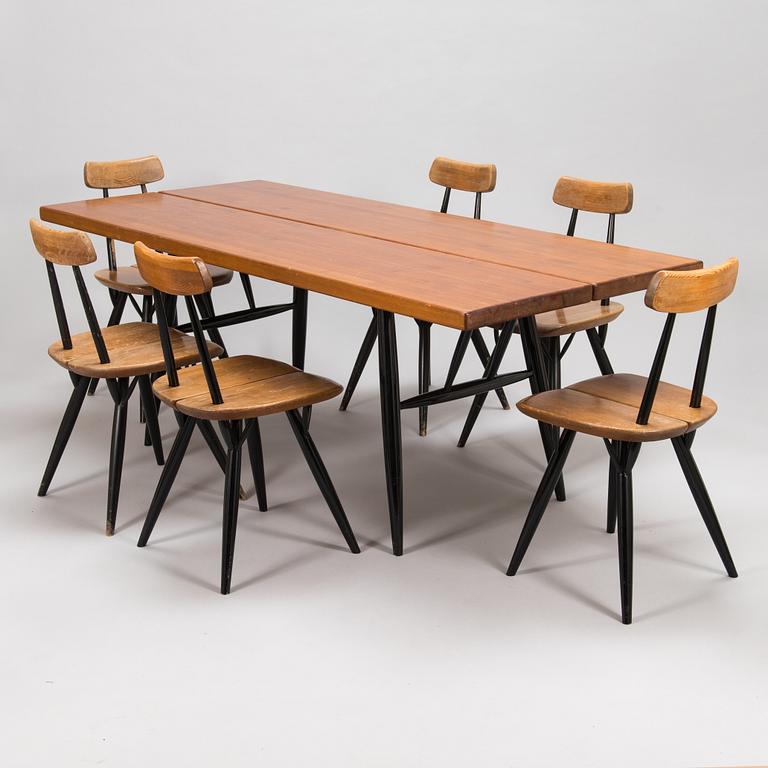Ilmari Tapiovaara, a 1960's 7-piece 'Pirkka' dining set for Laukaan Puu.
