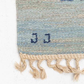 Judith Johansson, a carpet, 'Höllviken' flat weave. 264 x 186 cm, signed JJ.