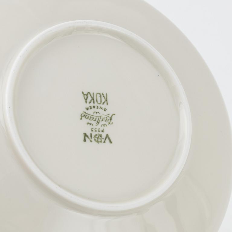 Hertha Bengtson, matservis, porslin, 44 delar, "Koka Blå", Rörstrand.