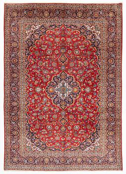 A Keshan carpet, approximately 408 x 287 cm.