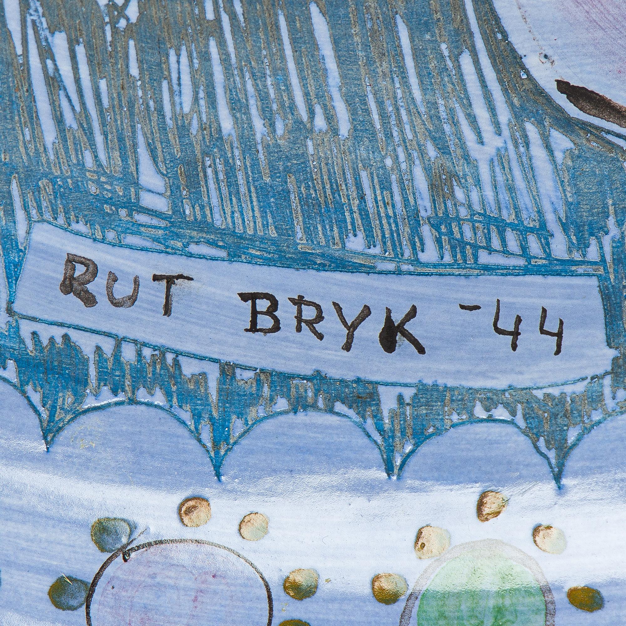 Rut Bryk, dekorationsfat, signerad Rut Bryk -44 Arabia.