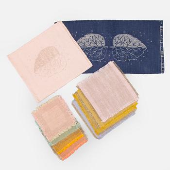 Margareta Ahlstedt-Willandt, Runner, tablets and 9  tablecloths, the manufacturer Atelier Margareta Ahlstedt-Willandt.