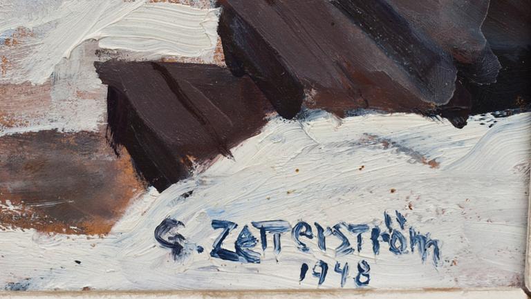 GUNNAR ZETTERSTRÖM, olja på pannå, signerad och daterad 1948.