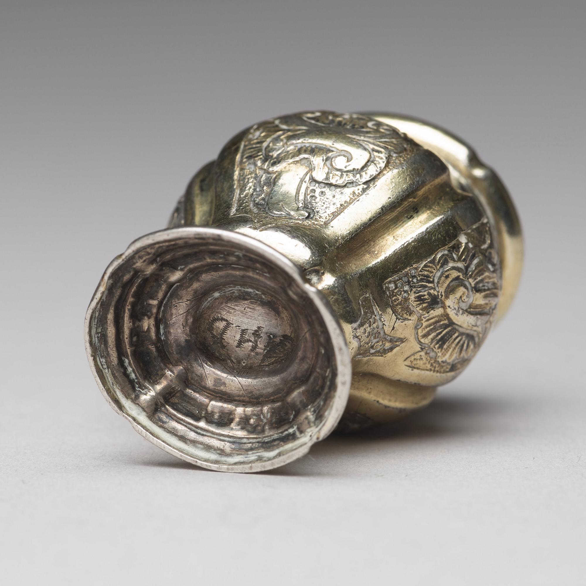 A Swedish rococo silver-gilt snuff-box, unmarked.