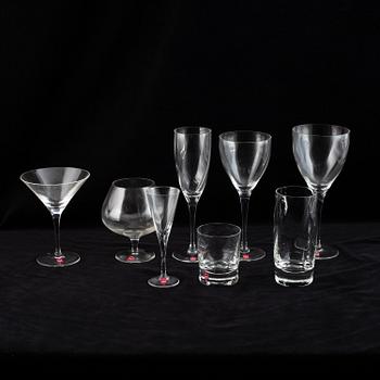 Glasservis, 94 delar. Märkt Christineholm, Bohemian Chrystal.