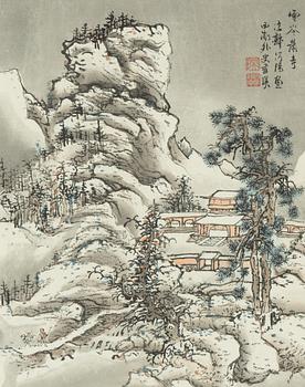 A pair of Chinese paintings by anonymous artist, 20th Century.