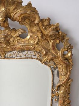 A Swedish Rococo mirror.