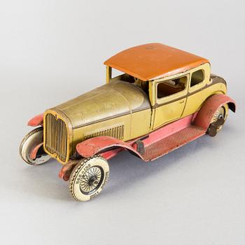 A Tipp & Co tinplate sports car, Germany, 1930s.