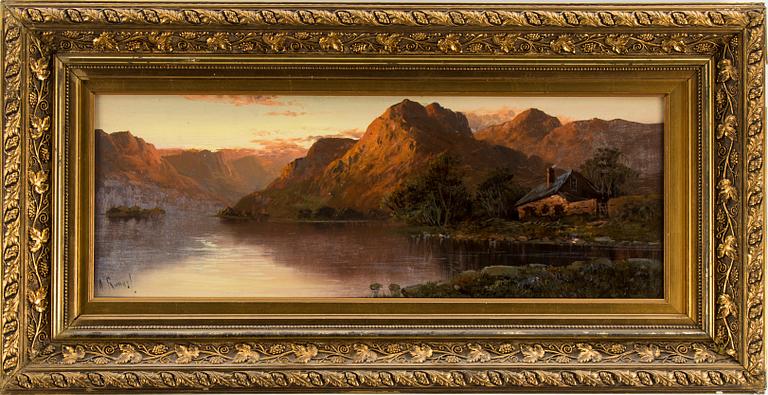 AUBREY RAMUS, oil painting on board first half of the 20th century.