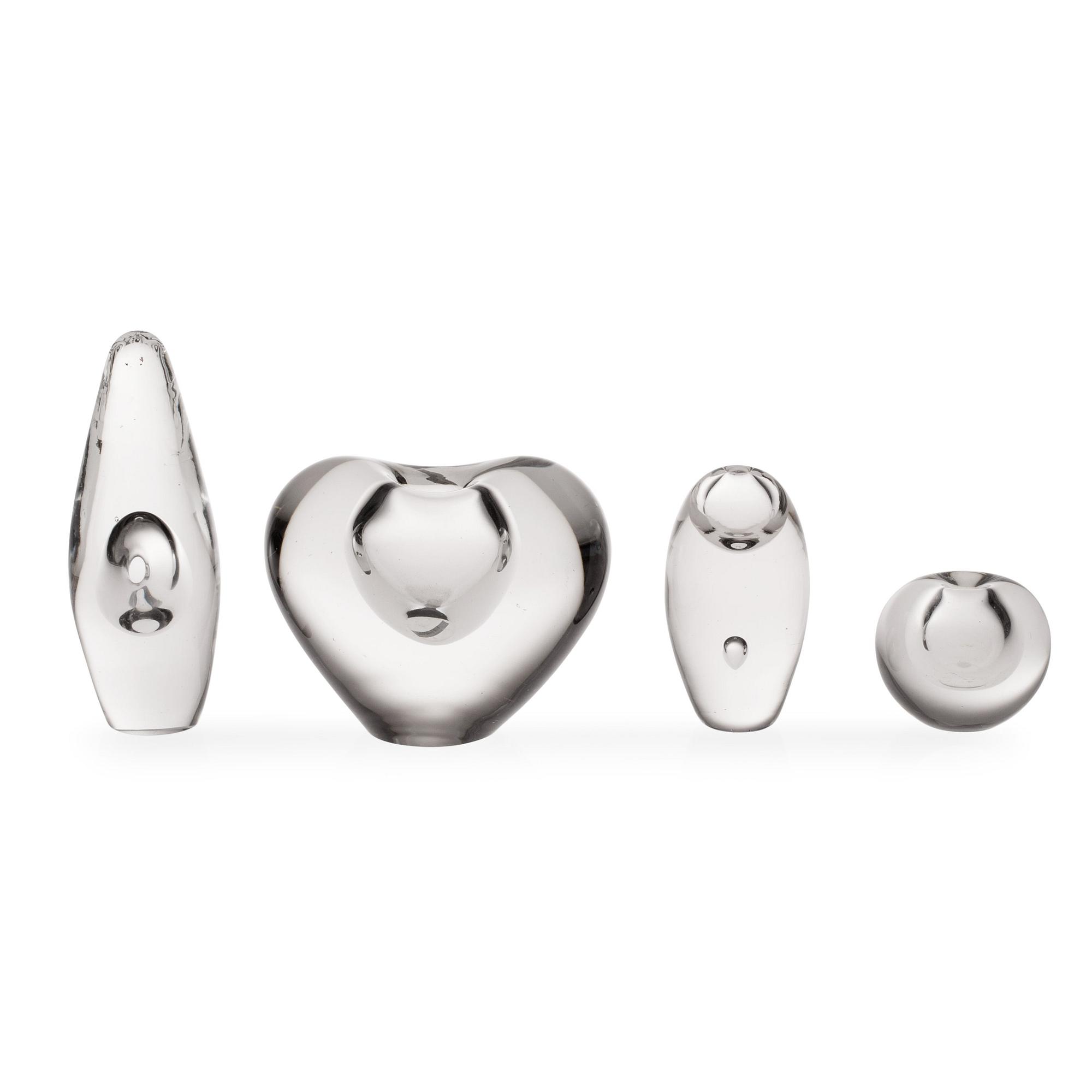 Timo Sarpaneva, TIMO SARPANEVA, ART GLASS, 4 PIECES.