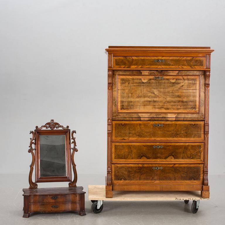 CHIFFONJÉ, nyrenässans, OCH PIGTITTARE, 1800/1900-tal.