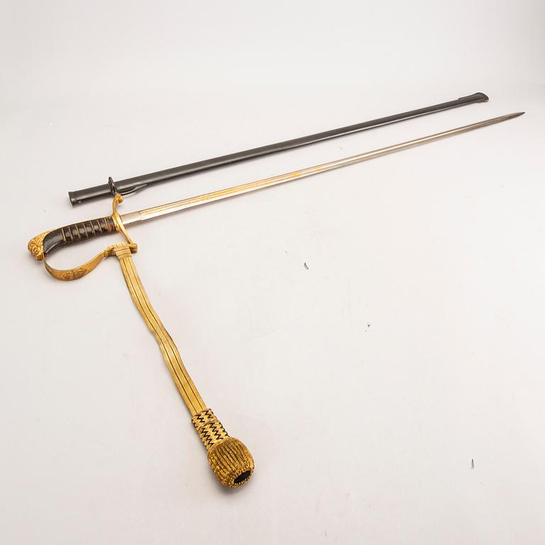 Sabel, svensk, m/1899 för infanteriofficer med balja, tillhörande portepé m/1797.
