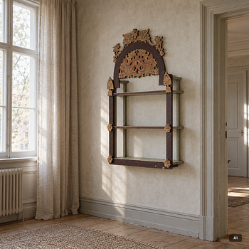 Wall shelf, folk art, Norway, 19th century.