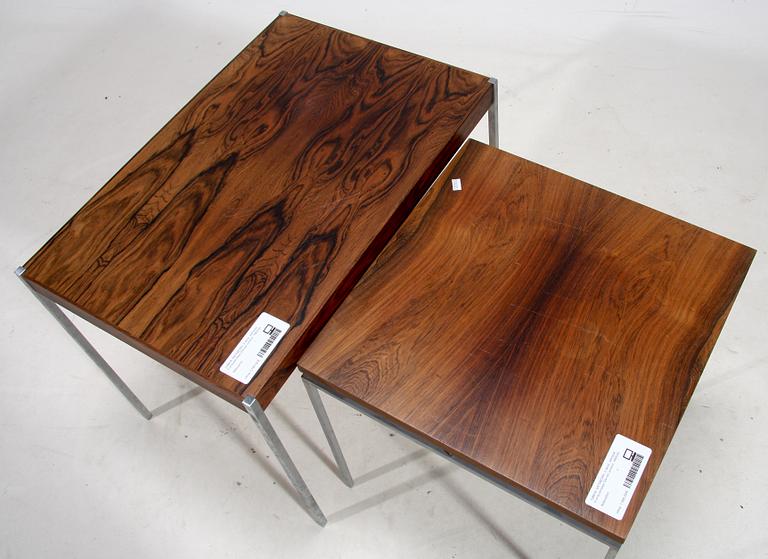 SATSBORD, 2 delar, stämplat Furnituremaker Danish controll. 1960-tal.