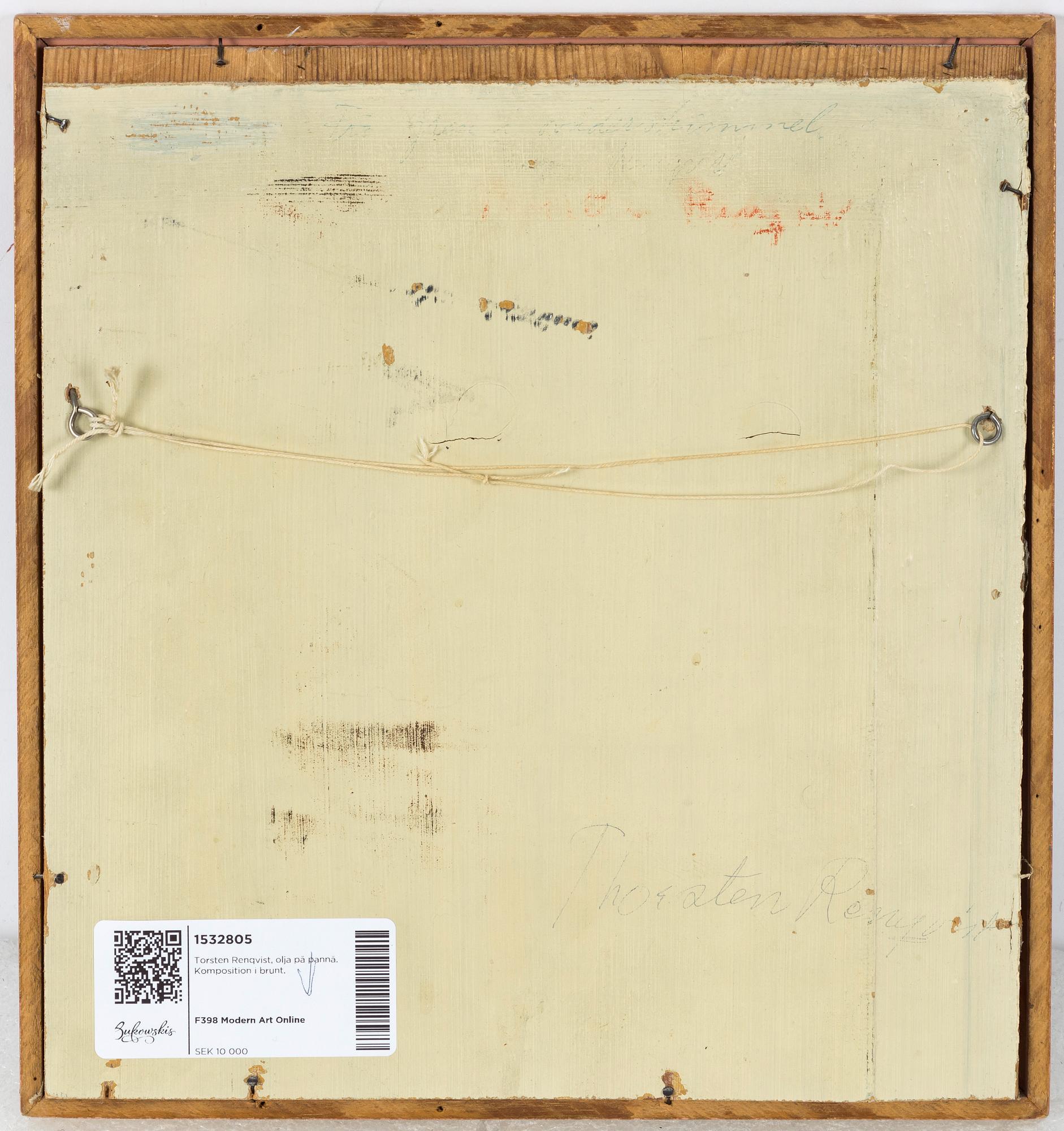 Torsten Renqvist, Composition in Brown.