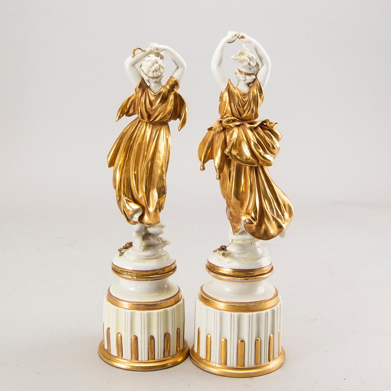 Figuriner 2 st Napoli-liknande märke 1900-talets början.