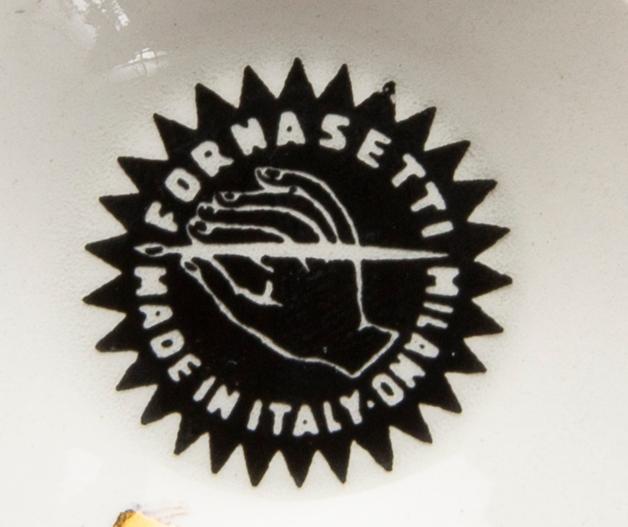 PIERO FORNASETTI, 6 porcelain bowls, Milan, Italy.